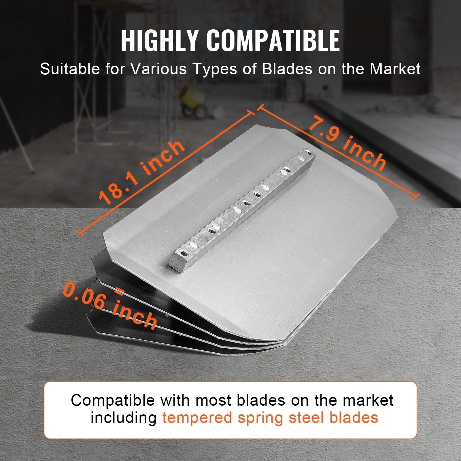 VEVOR Power Walk-Behind Cement Trowel 46” 14HP Gas-Powered with Float Pan Blade 