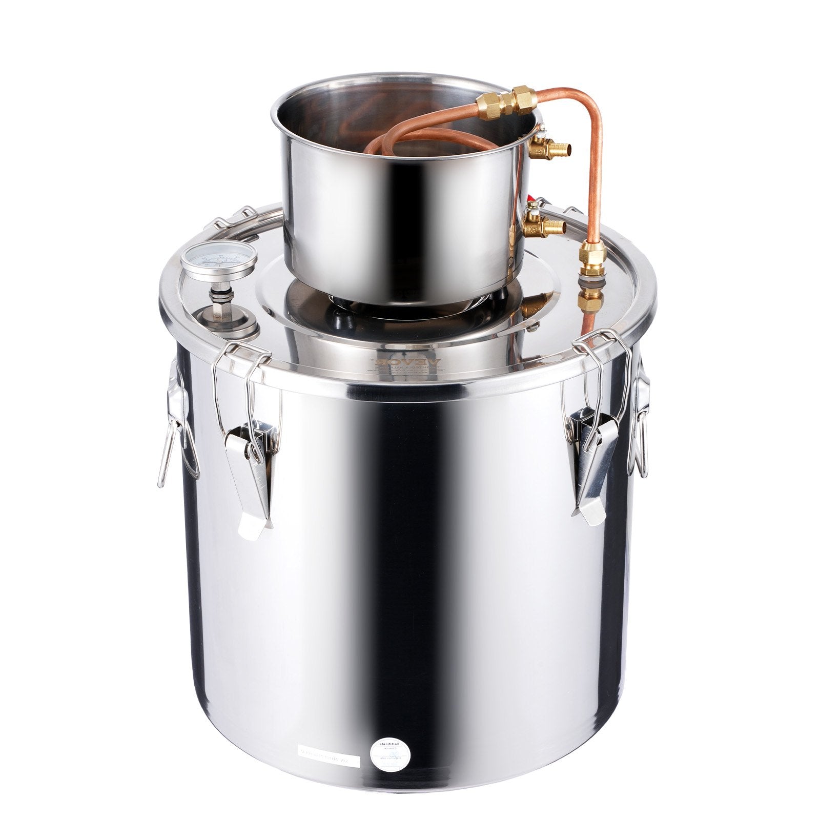 VEVOR Moonshine Still 8 Gal Water Alcohol Distiller Brewing Kit Stainless Steel 