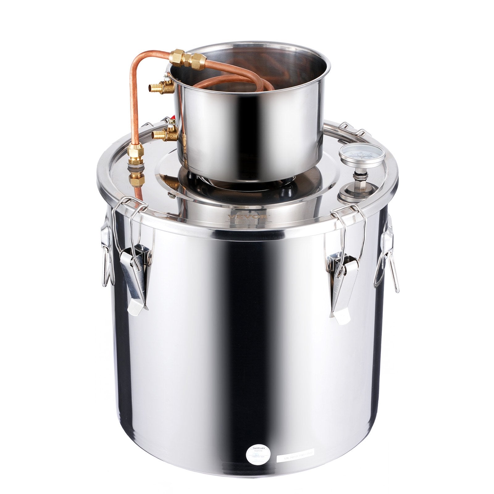 VEVOR Moonshine Still 8 Gal Water Alcohol Distiller Brewing Kit Stainless Steel 