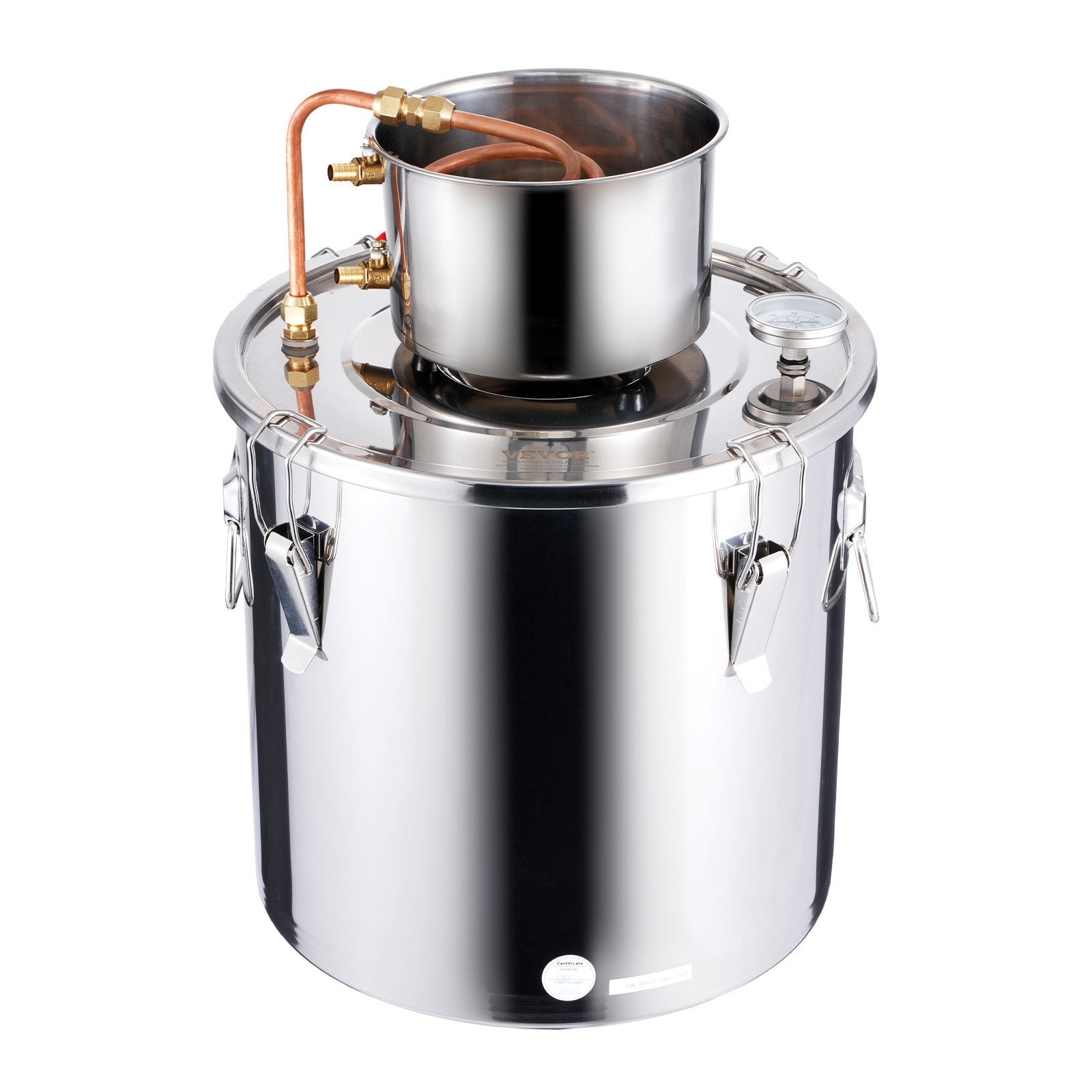 VEVOR Moonshine Still 8 Gal Water Alcohol Distiller Brewing Kit Stainless Steel 