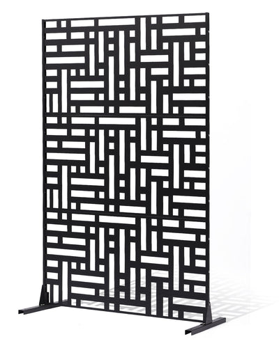 VEVOR Metal Privacy Screen 47" x 76" Outdoor Privacy Screens & Panels Black 