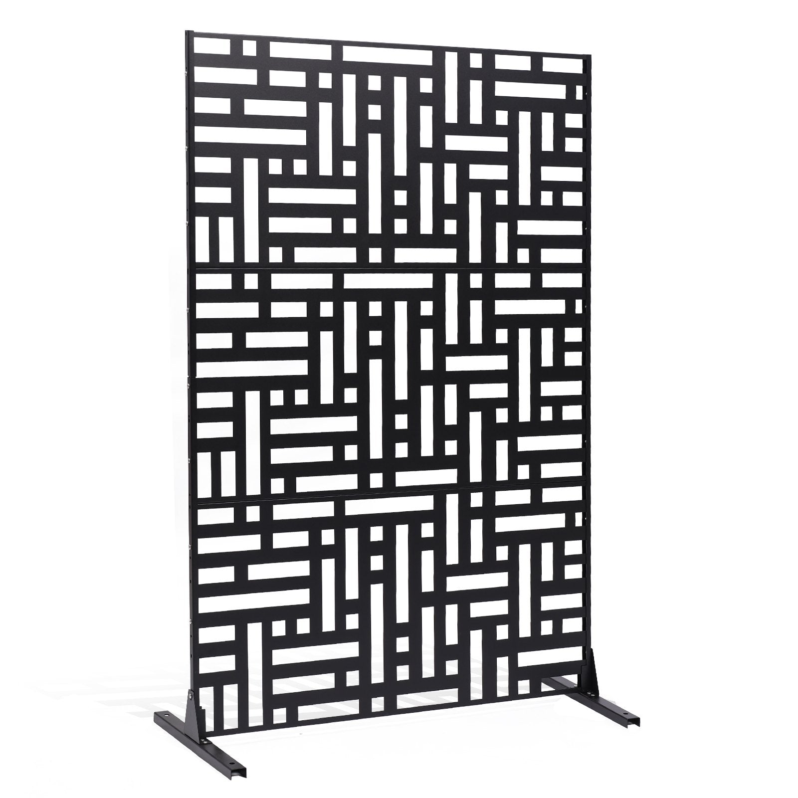 VEVOR Metal Privacy Screen 47" x 76" Outdoor Privacy Screens & Panels Black 