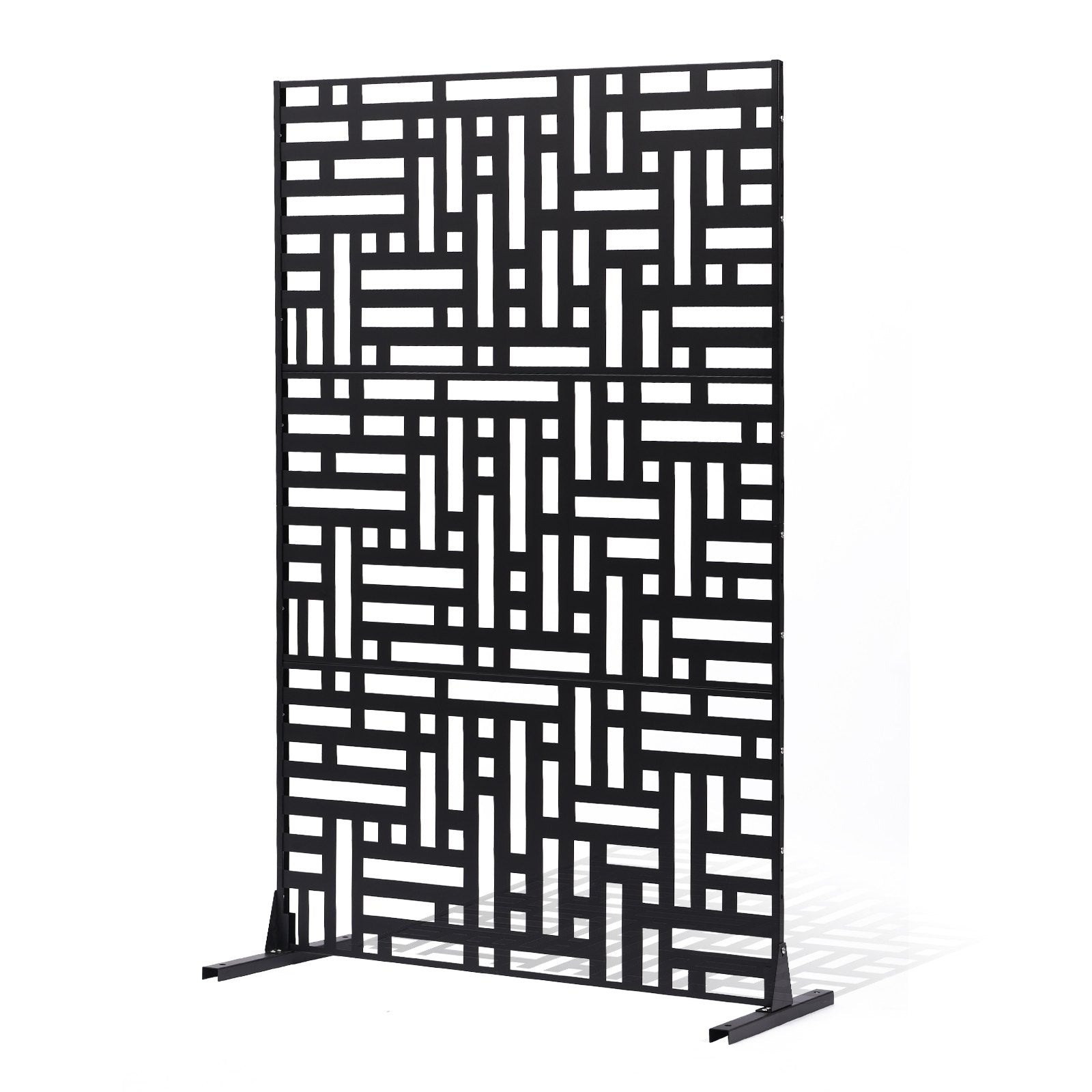 VEVOR Metal Privacy Screen 47" x 76" Outdoor Privacy Screens & Panels Black 