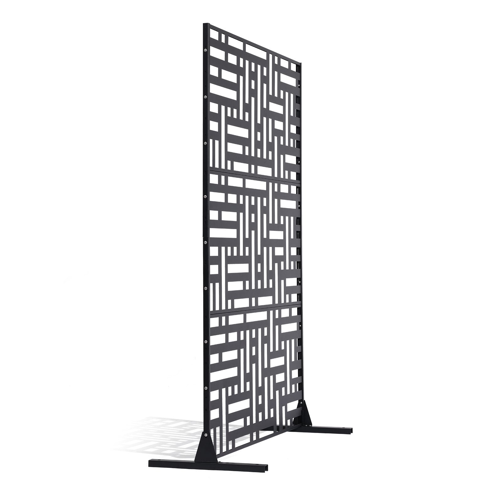 VEVOR Metal Privacy Screen 47" x 76" Outdoor Privacy Screens & Panels Black 