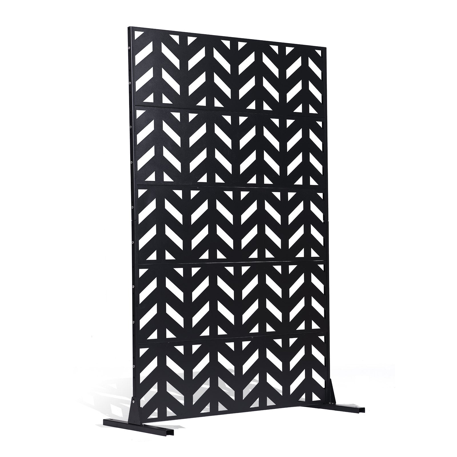 VEVOR Metal Privacy Screen 47" x 72" Freestanding Outdoor Privacy Screens 