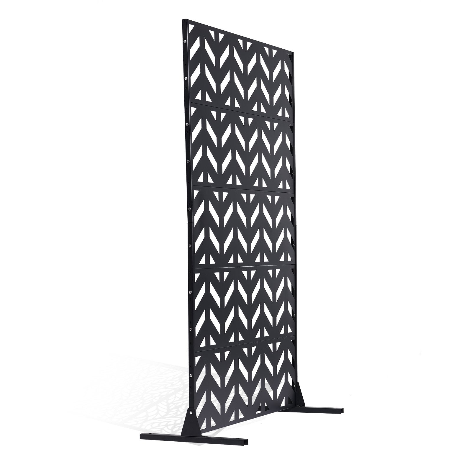 VEVOR Metal Privacy Screen 47" x 72" Freestanding Outdoor Privacy Screens 