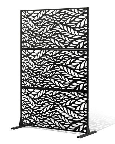 VEVOR Metal Privacy Screen 47" x 72" Outdoor Privacy Screens & Panels Black 