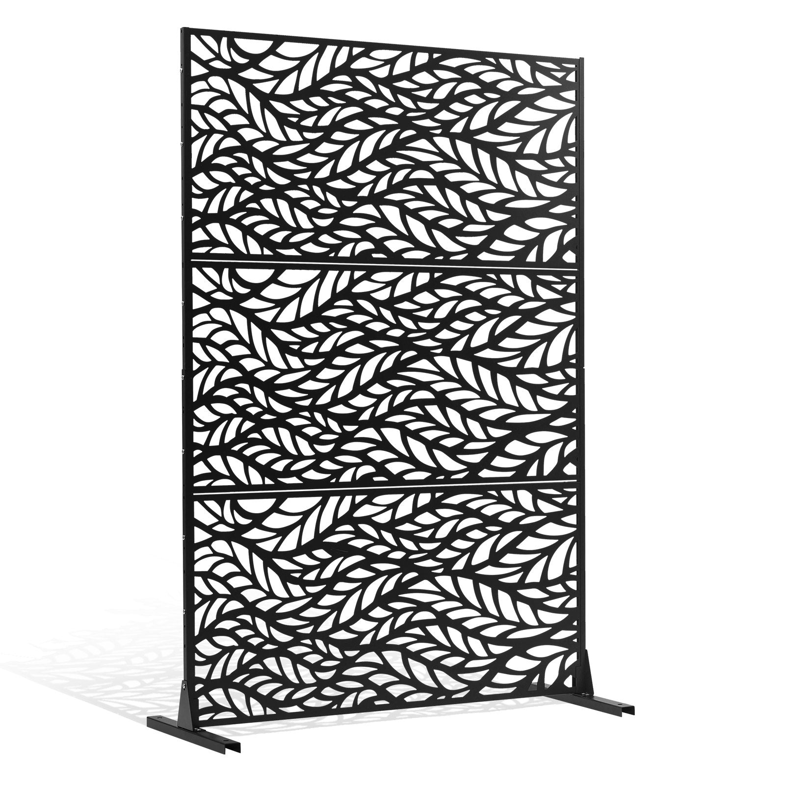 VEVOR Metal Privacy Screen 47" x 72" Outdoor Privacy Screens & Panels Black 