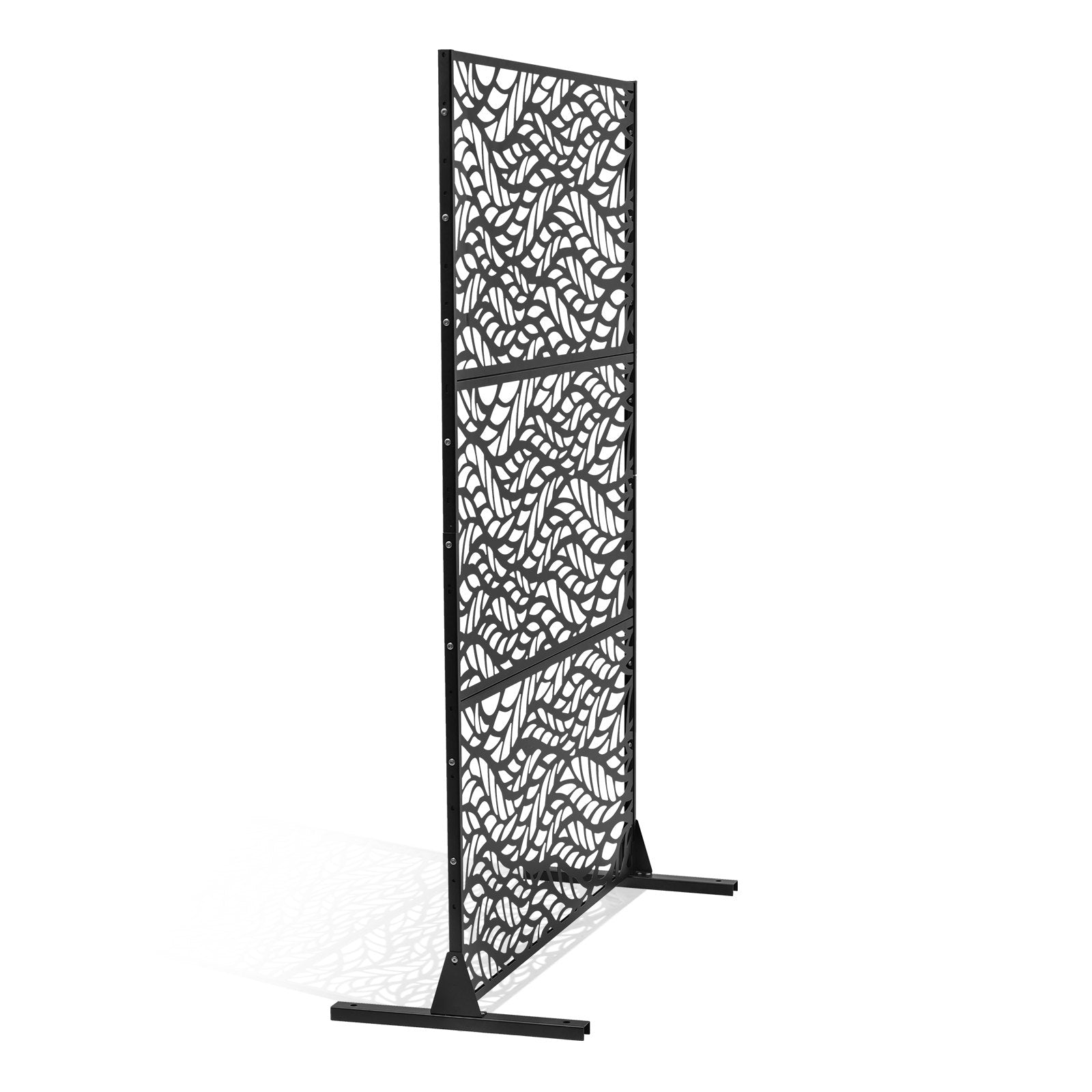 VEVOR Metal Privacy Screen 47" x 72" Outdoor Privacy Screens & Panels Black 