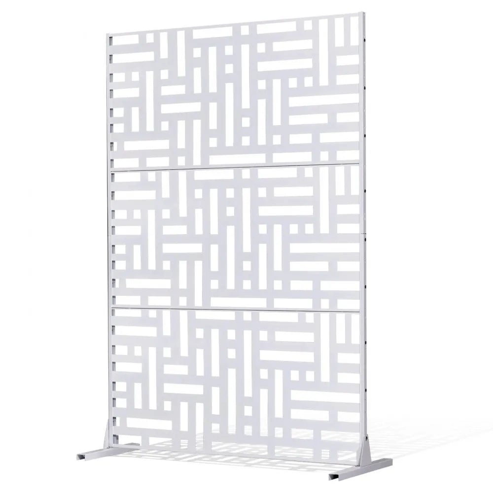 VEVOR Metal Privacy Screen 47" x 76" Outdoor Privacy Screens & Panels White