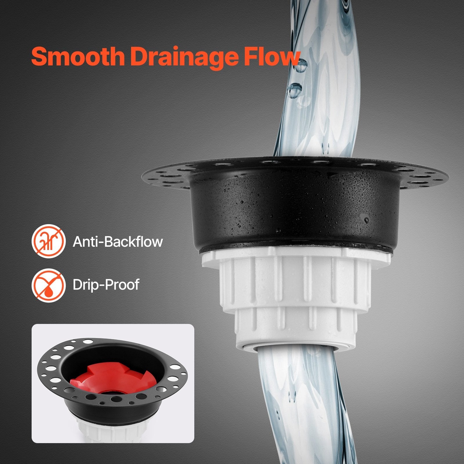 VEVOR Freestanding Tub Drain Kit Bathtub Drain Rough-in Kit with PVC Adapter 