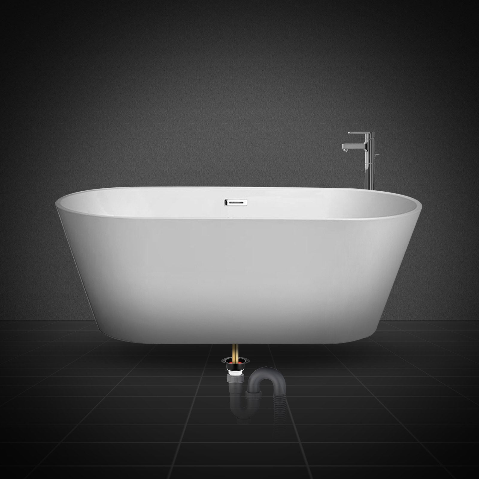 VEVOR Freestanding Tub Drain Kit Bathtub Drain Rough-in Kit with PVC Adapter 