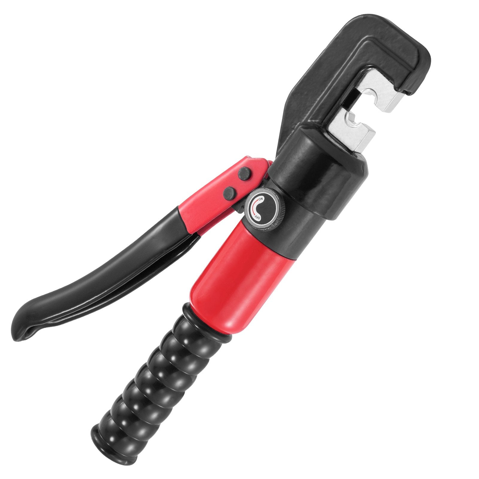 VEVOR Crimping Tool, AWG12-2/0 Copper And Aluminum Terminal Battery Lug Hydraulic Crimper, with a Cutting Pliers, Gloves, 10pcs Copper Ring Connectors, 8 x Heat Shrink Sleeves and a Blow Moulded Case 