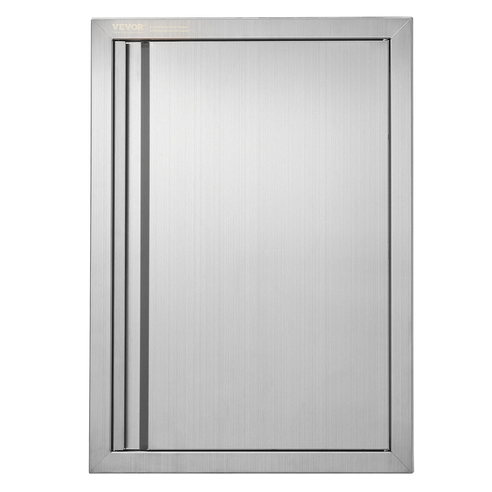 VEVOR BBQ Access Door, 17W x 24H Inch Single Outdoor Kitchen Door, Stainless Steel Flush Mount Door, Wall Vertical Door with Recessed Handle, for BBQ Island, Grilling Station, Outside Cabinet 