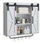 VEVOR Bathroom Wall Cabinet with Adjustable Shelf, Wall Mounted Storage Cabinet with Doors, Open Shelf, Towel Bar & Hooks, White