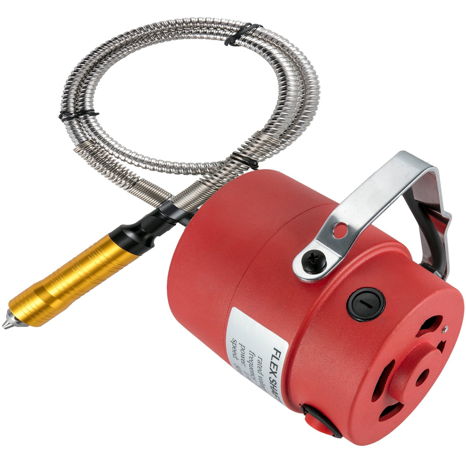 VEVOR Flex Shaft 560W Rotary Tool with 1/4" 3-Jaw Chuck & Stepless Speed Foot Pedal Rotary Carver 500-25000RPM  Hanging Grinding Machine 131PCS Accessories for Carving, Buffing,Drilling,Polishing 