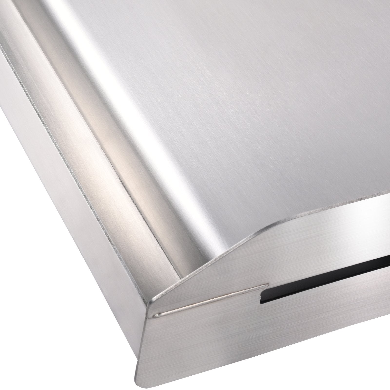 VEVOR Stove Top Griddle, 23.5"x16" Pre-Seasoned Stainless Steel Griddle, Rectangular Double Burner Griddle Pan, Non-Stick Family Pan Cookware with Handles and Oil Groove, for BBQ, Gas Grills, Silver 