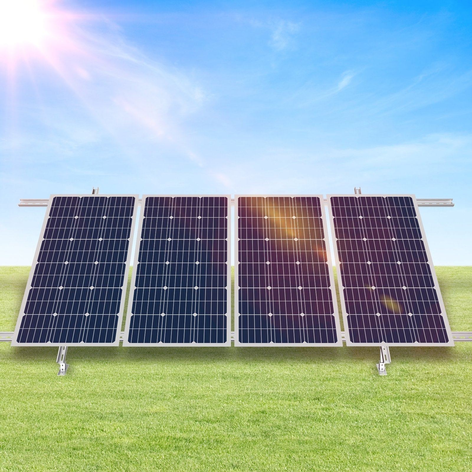 VEVOR 2 Sets Multi-Pieces Solar Panel Mounting Brackets 30°-60° Adjustable 