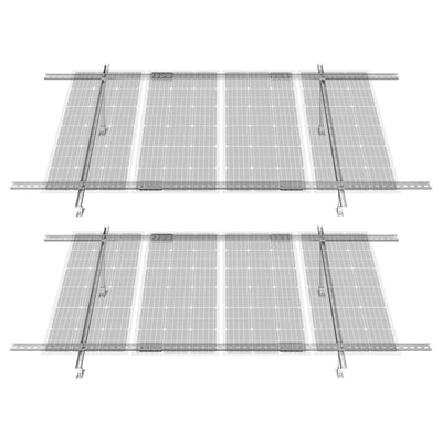 VEVOR 2 Sets Multi-Pieces Solar Panel Mounting Brackets 30°-60° Adjustable 