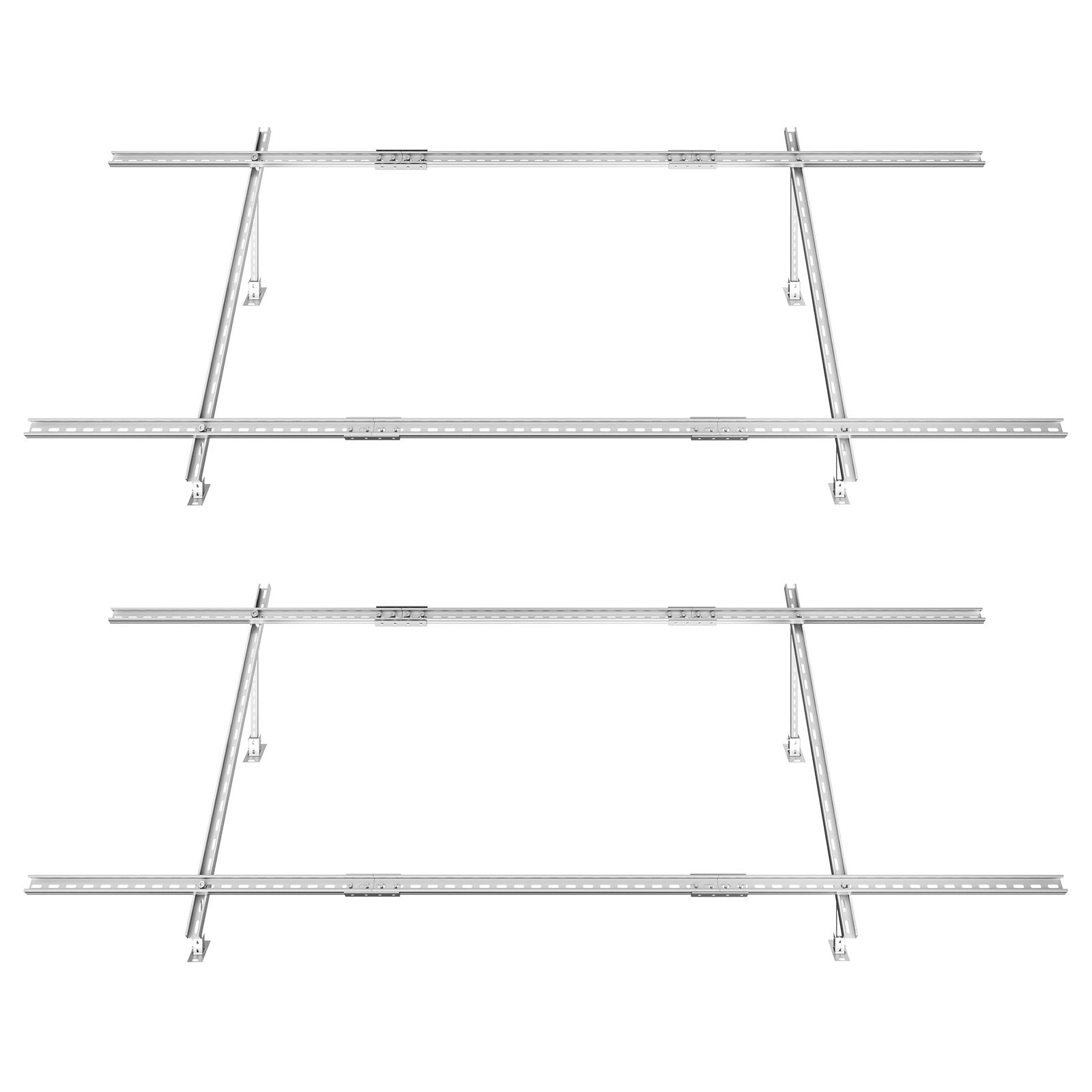 VEVOR 2 Sets Multi-Pieces Solar Panel Mounting Brackets 30°-60° Adjustable 