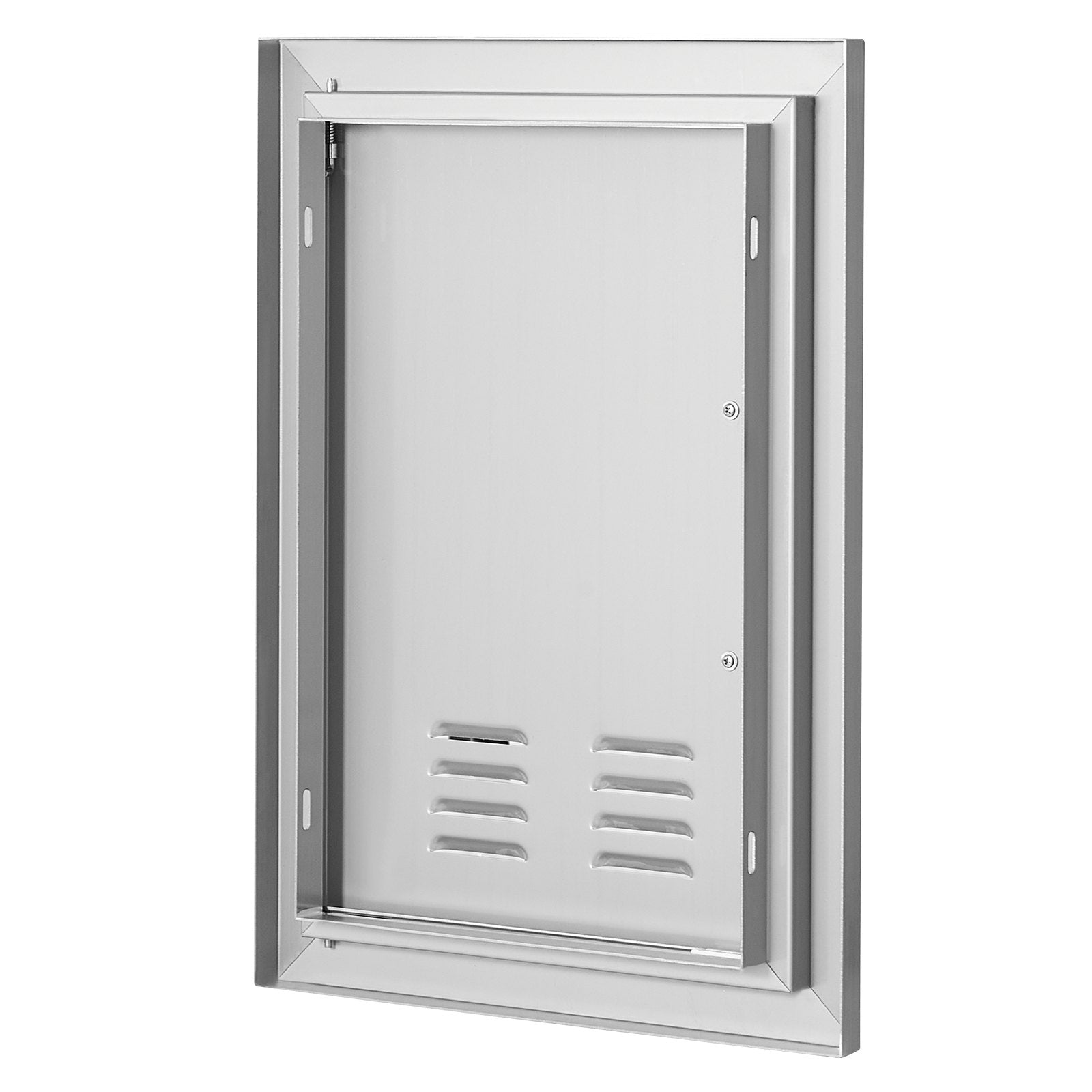 VEVOR BBQ Access Door, 14W x 20H Inch Single Outdoor Kitchen Door, Stainless Steel Flush Mount Door, Wall Vertical Door with Handle and vents, for BBQ Island, Grilling Station, Outside Cabinet 