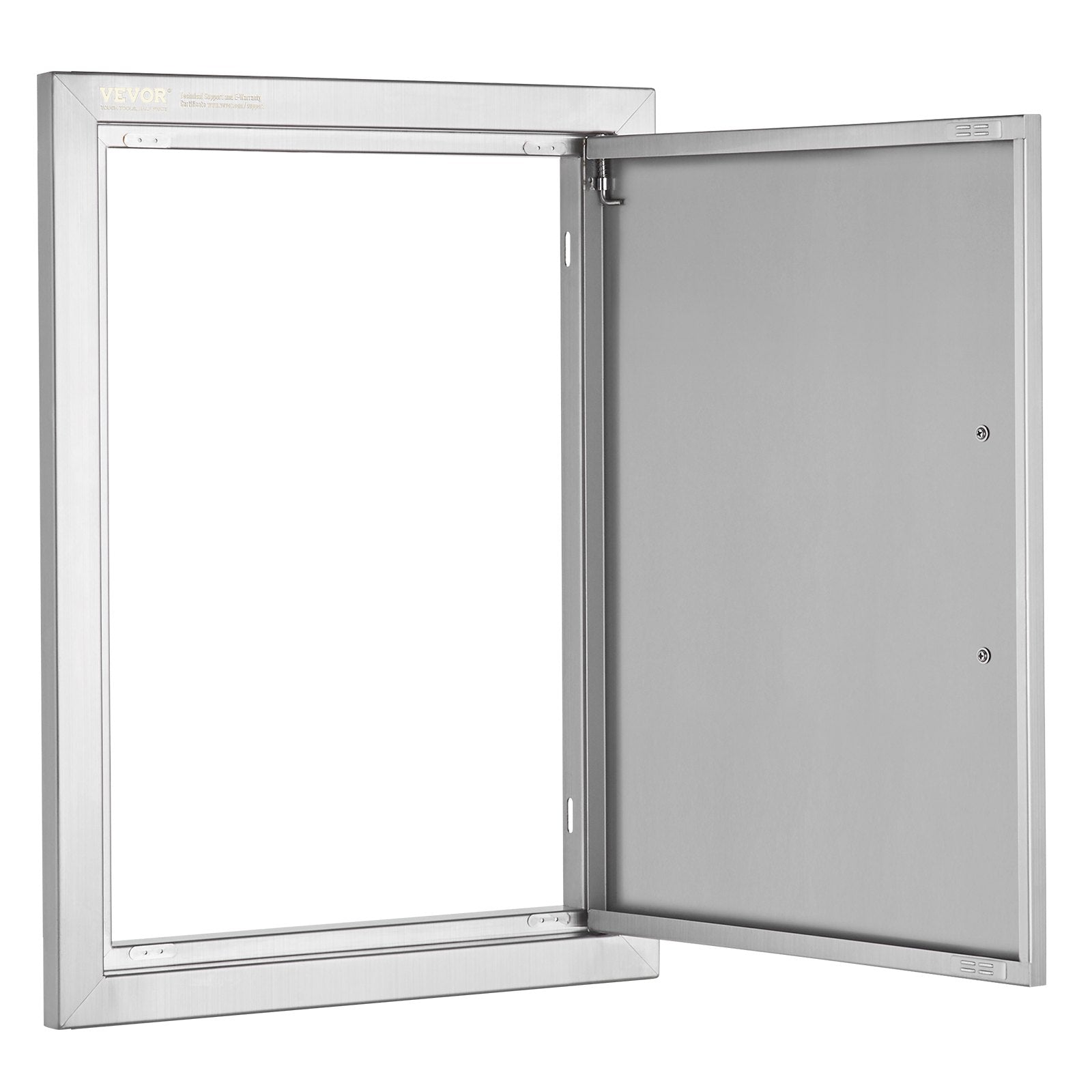 VEVOR BBQ Access Door, 16W x 22H Inch Single Outdoor Kitchen Door, Stainless Steel Flush Mount Door, Wall Vertical Door with Handle, for BBQ Island, Grilling Station, Outside Cabinet 