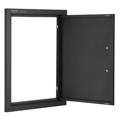 VEVOR BBQ Access Door, 16W x 22H Inch Single Outdoor Kitchen Door, Cold Plate Flush Mount Door, Wall Vertical Door with Handle, for BBQ Island, Grilling Station, Outside Cabinet 