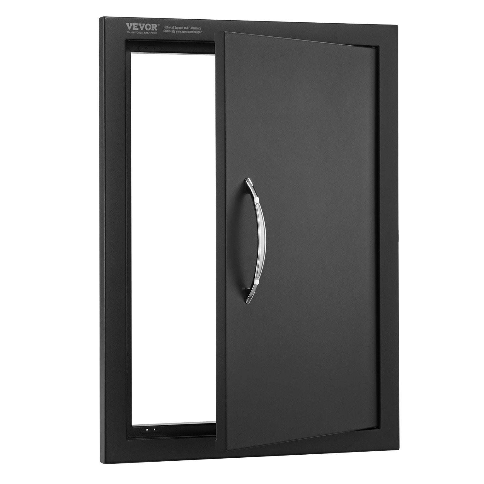 VEVOR BBQ Access Door, 16W x 22H Inch Single Outdoor Kitchen Door, Cold Plate Flush Mount Door, Wall Vertical Door with Handle, for BBQ Island, Grilling Station, Outside Cabinet 
