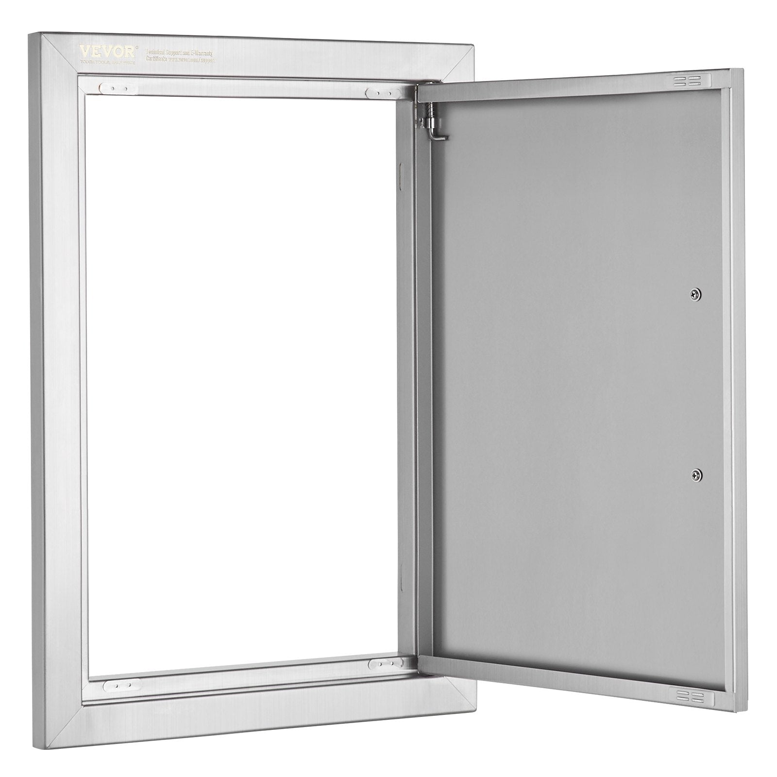 VEVOR BBQ Access Door, 14W x 20H Inch Single Outdoor Kitchen Door, Stainless Steel Flush Mount Door, Wall Vertical Door with Handle, for BBQ Island, Grilling Station, Outside Cabinet 
