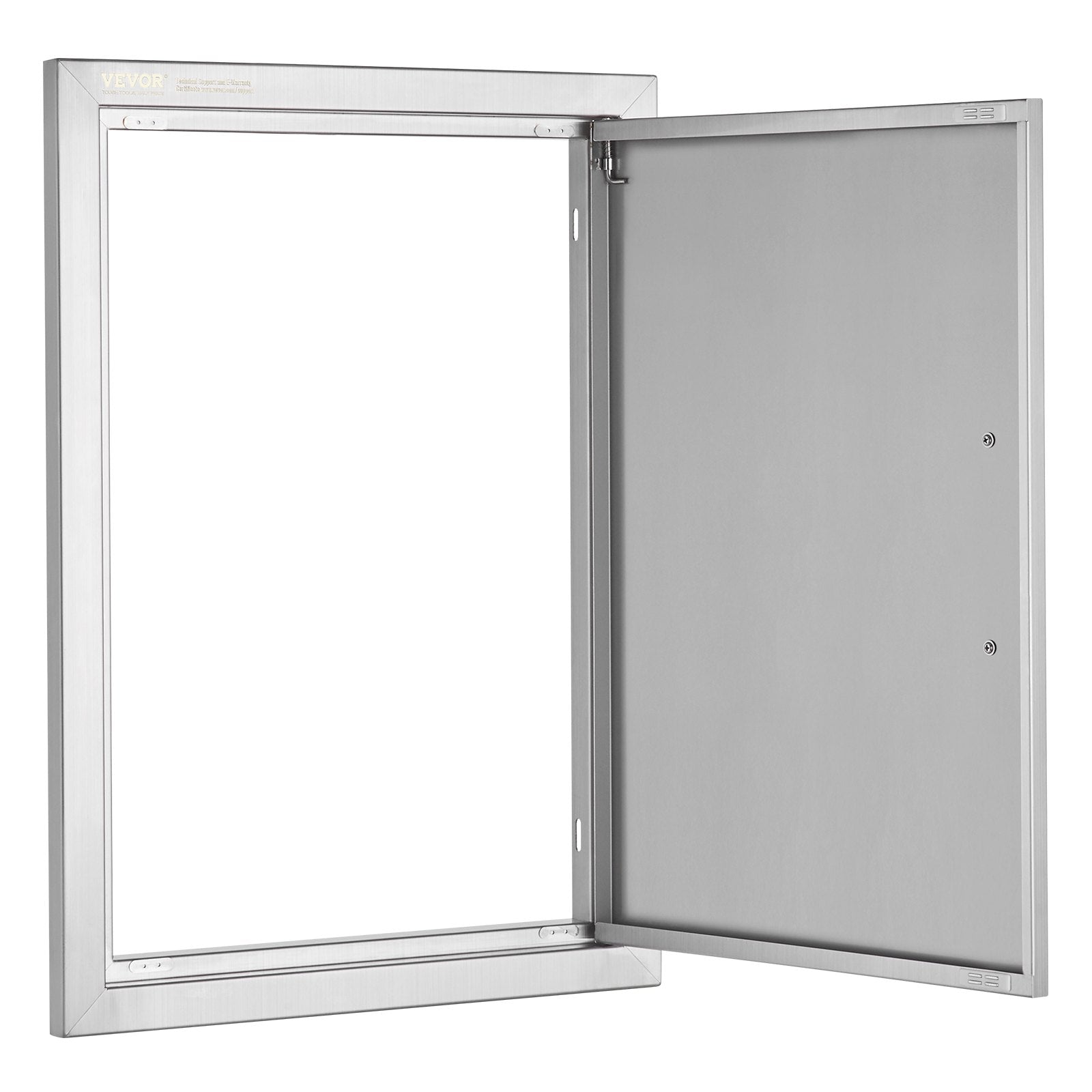 VEVOR BBQ Access Door, 18W x 24H Inch Single Outdoor Kitchen Door, Stainless Steel Flush Mount Door, Wall Vertical Door with Handle, for BBQ Island, Grilling Station, Outside Cabinet 