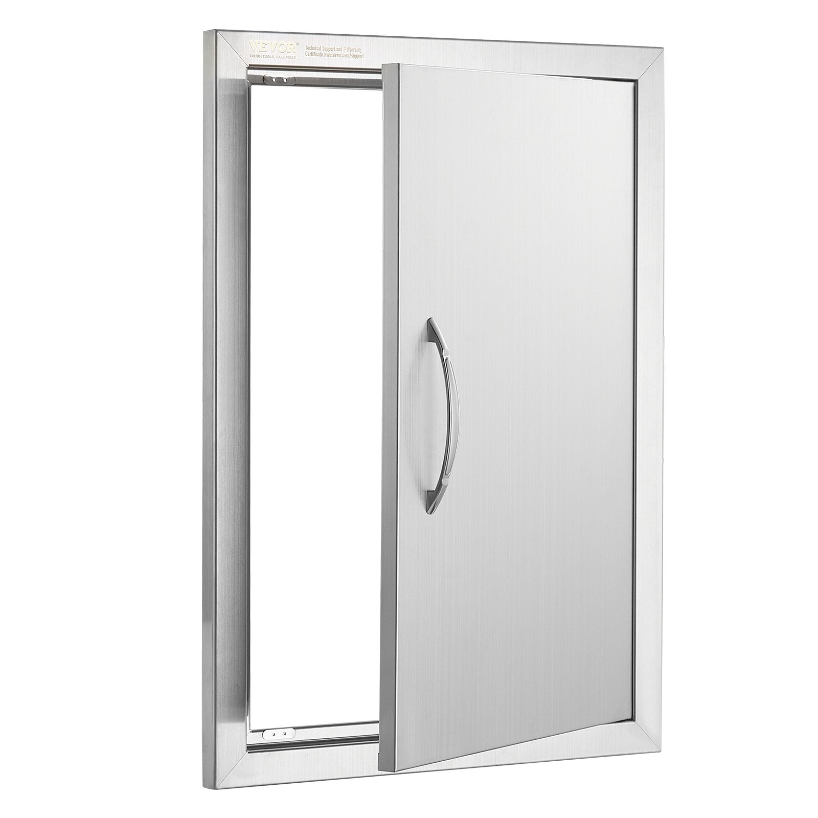 VEVOR BBQ Access Door, 18W x 24H Inch Single Outdoor Kitchen Door, Stainless Steel Flush Mount Door, Wall Vertical Door with Handle, for BBQ Island, Grilling Station, Outside Cabinet 