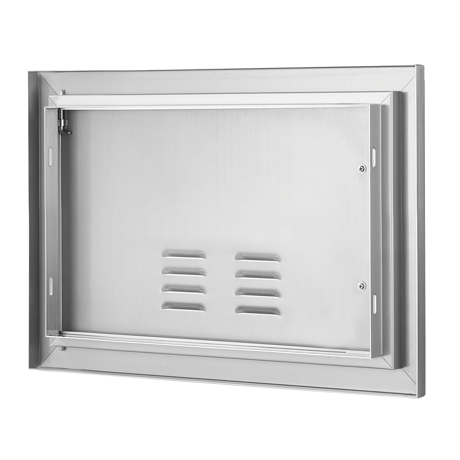 VEVOR BBQ Access Door, 20W x 14H Inch Single Outdoor Kitchen Door, Stainless Steel Flush Mount Door, Wall Vertical Door with Handle and vents, for BBQ Island, Grilling Station, Outside Cabinet 