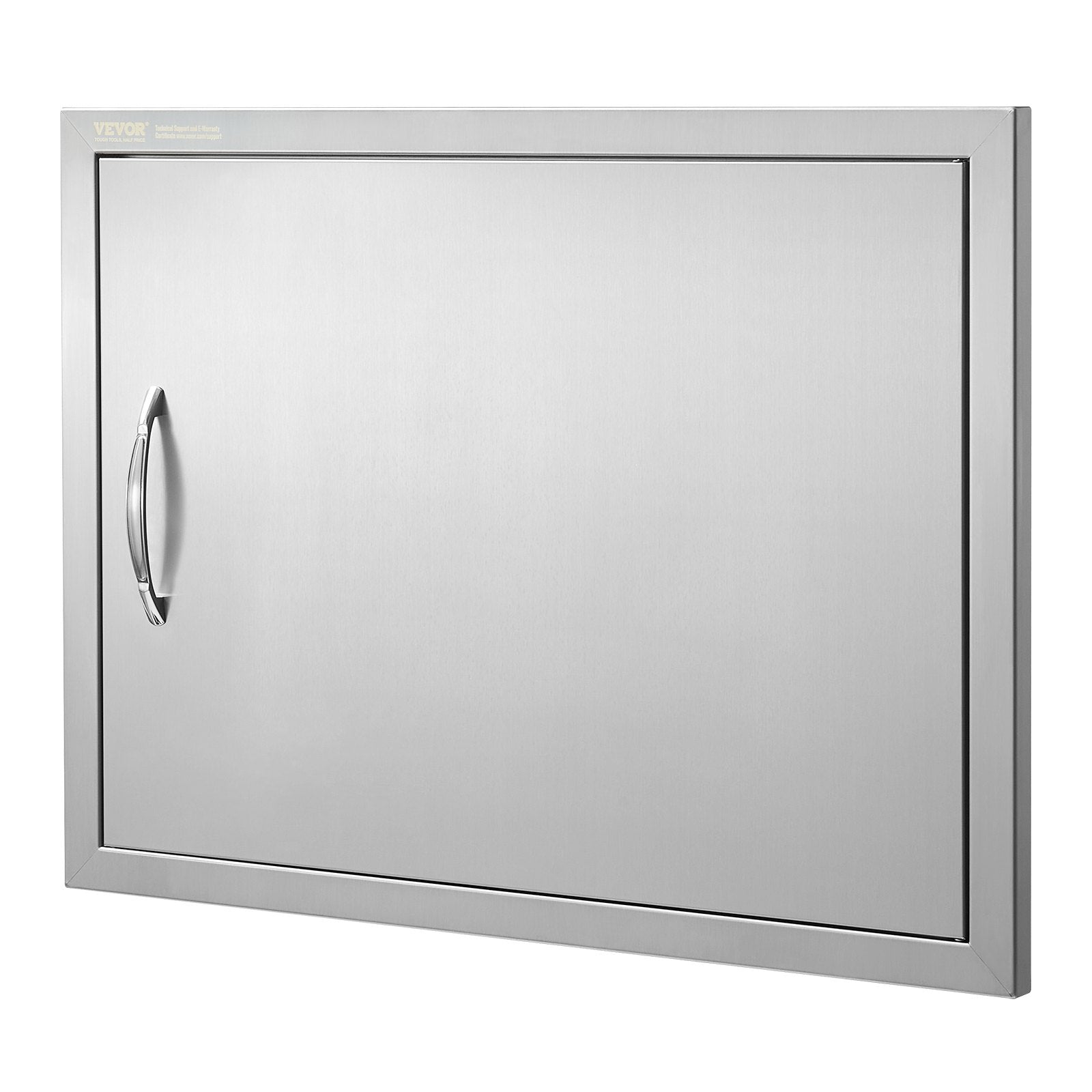 VEVOR BBQ Access Door, 27W x 20H Inch Single Outdoor Kitchen Door, Stainless Steel Flush Mount Door, Wall Vertical Door with Handle, for BBQ Island, Grilling Station, Outside Cabinet 