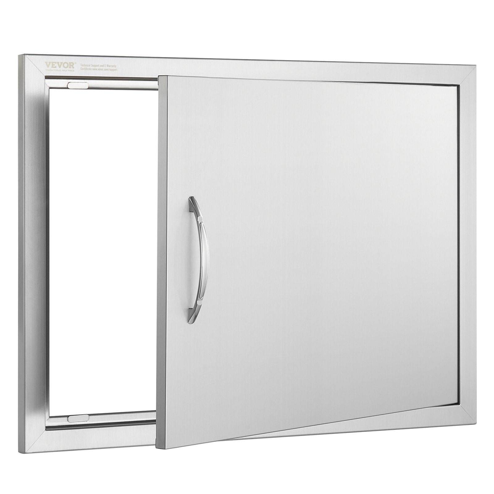 VEVOR BBQ Access Door, 27W x 20H Inch Single Outdoor Kitchen Door, Stainless Steel Flush Mount Door, Wall Vertical Door with Handle, for BBQ Island, Grilling Station, Outside Cabinet 