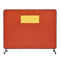 VEVOR Welding Screen with Frame, 6' x 8' Welding Curtain Screens, Flame-Resistant Vinyl Welding Protection Screen with 4 Swivel Wheels (2 Lockable) & Transparent Window for Workshop/Industrial, Red