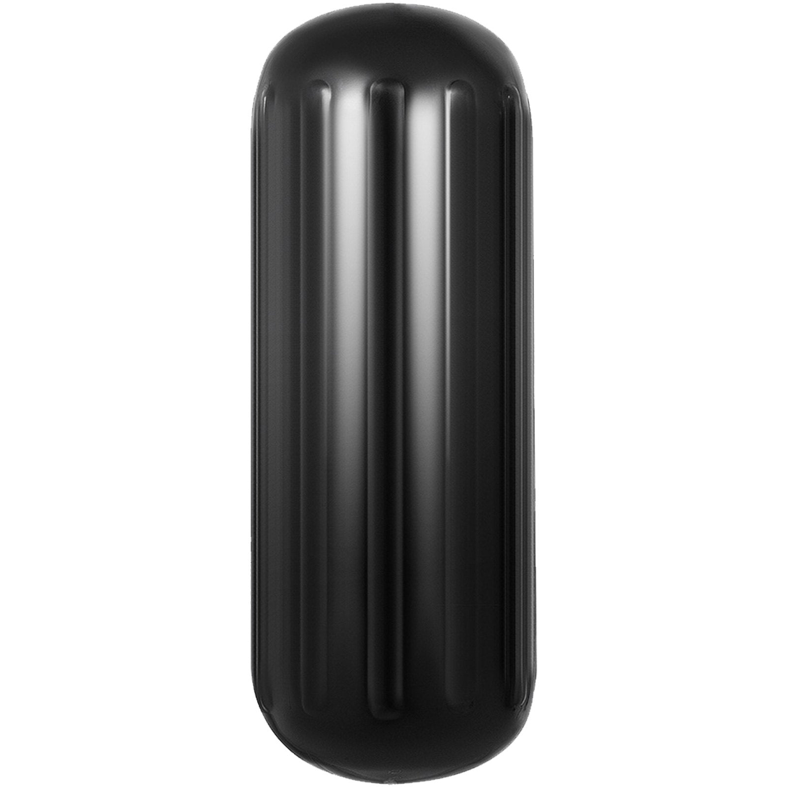 VEVOR Boat Fenders, 10" x 28" Ribbed Fender, 4 Pack Boat Bumpers, Hole Through Middle Ribbed Inflatable Boat Fender with 4 Ropes, for Pontoon Boat Sailboat, Ski Boat, Black 