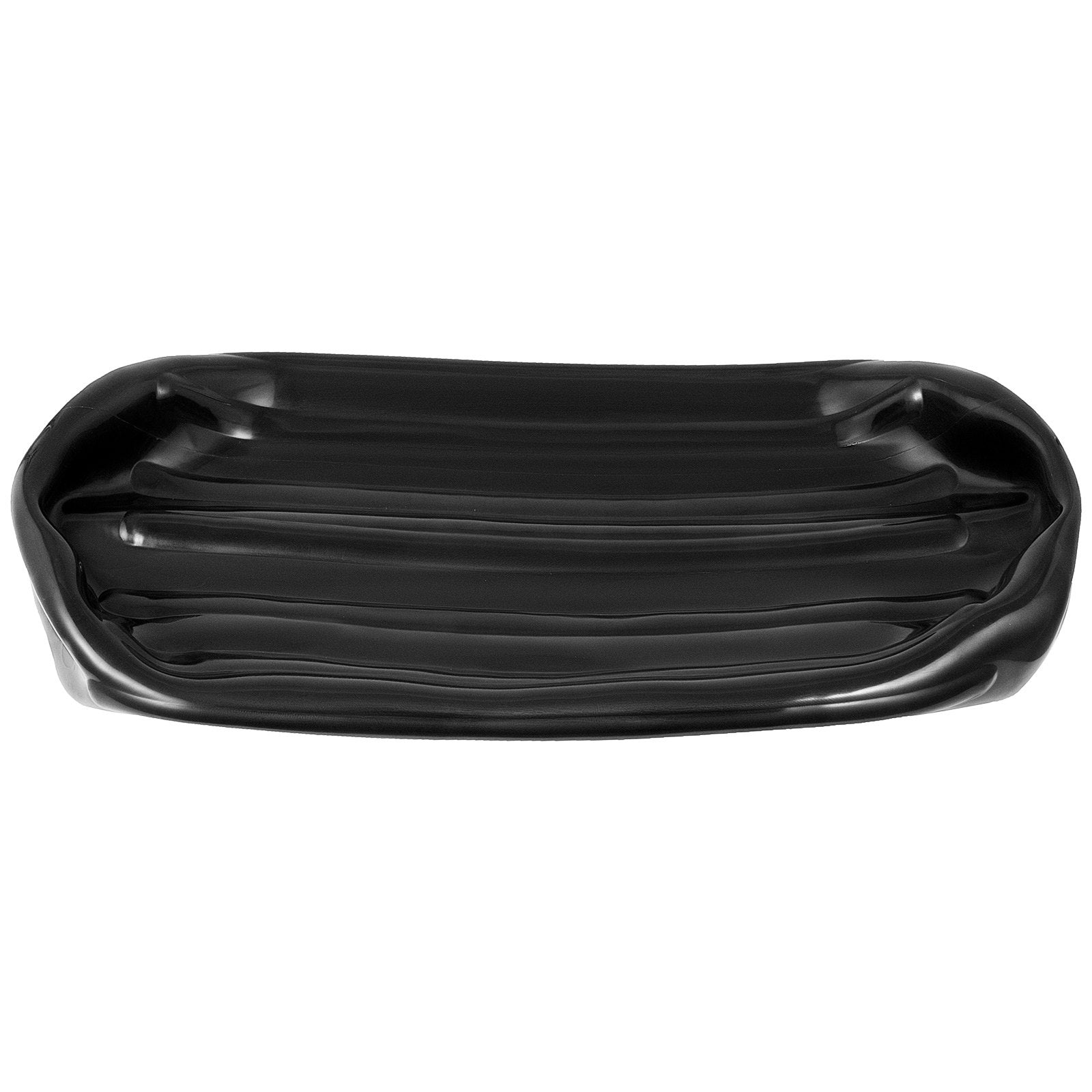 VEVOR Boat Fenders, 10" x 28" Ribbed Fender, 4 Pack Boat Bumpers, Hole Through Middle Ribbed Inflatable Boat Fender with 4 Ropes, for Pontoon Boat Sailboat, Ski Boat, Black 