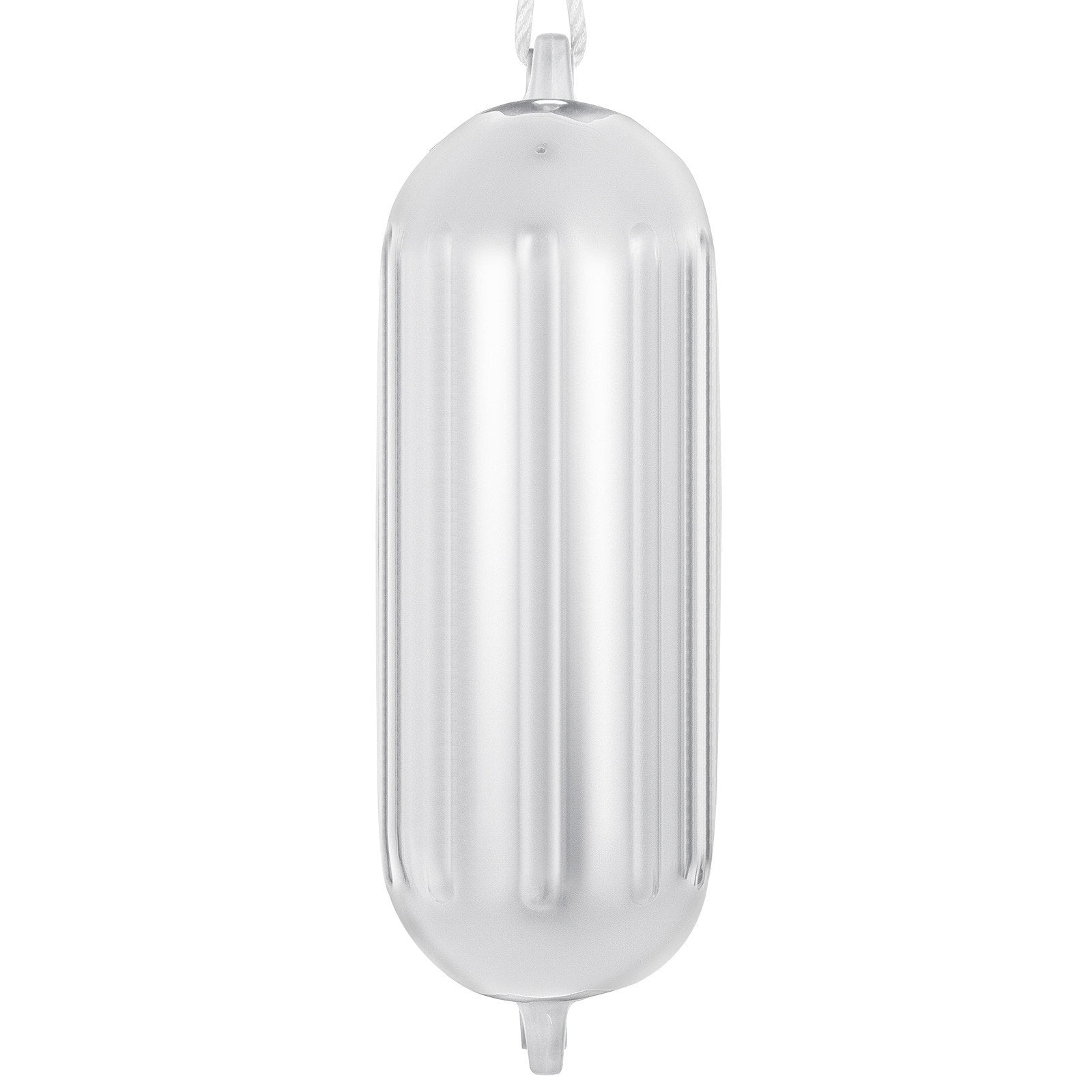 VEVOR Boat Fender 8.5 x 27 inches White Boat Protection Pack of 4 Ribbed Twin Eyes Boat Fender Bumper and Pump to Inflate 