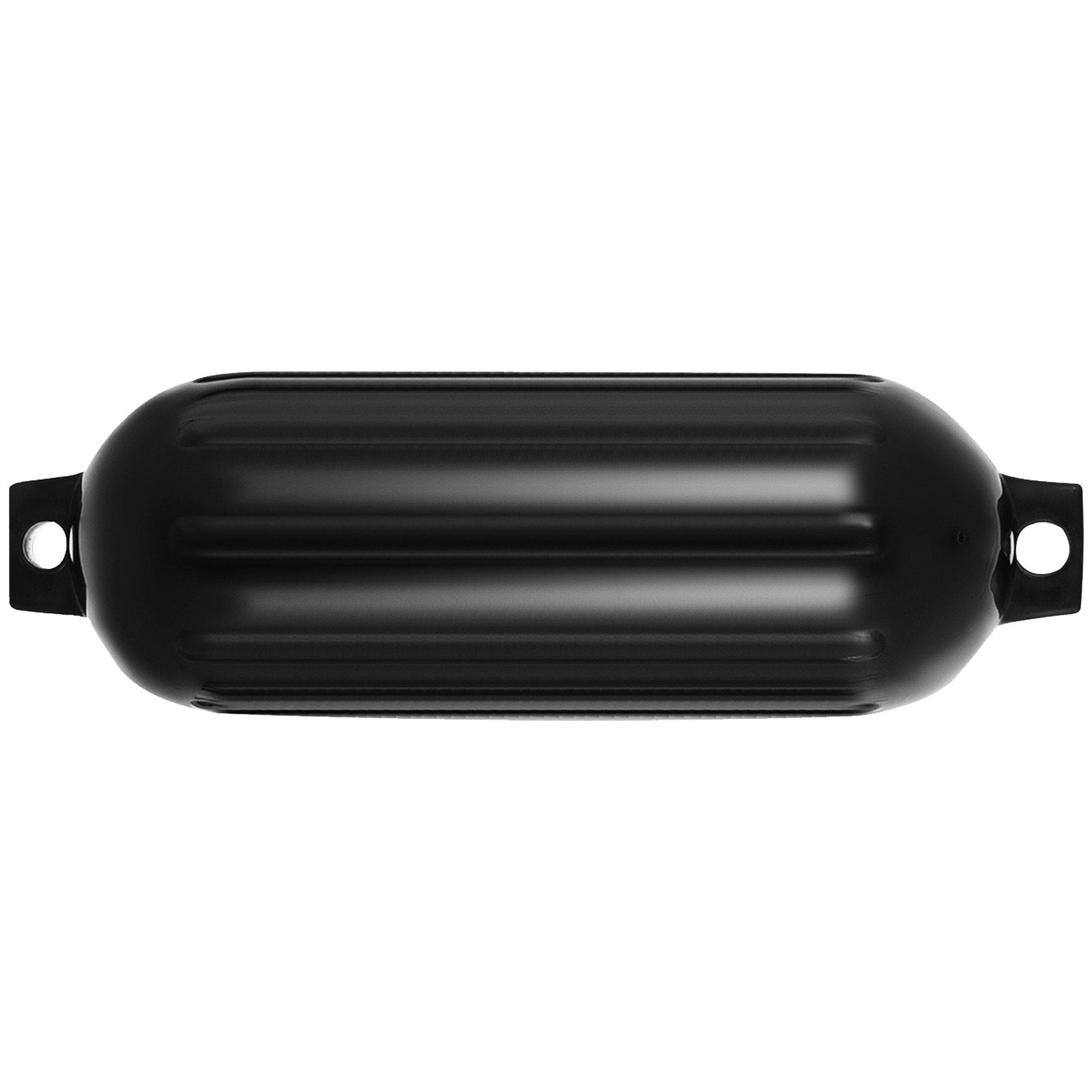 VEVOR Boat Fender 8.5 x 27 inches Black Boat Protection Pack of 4 Ribbed Twin Eyes Boat Fender Bumper and Pump to Inflate 