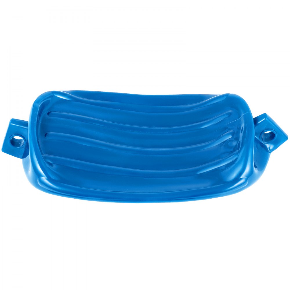 VEVOR Boat Fender 8.5 x 27 inches Blue Boat Protection Pack of 4 Ribbed Twin Eyes Boat Fender Bumper and Pump to Inflate 