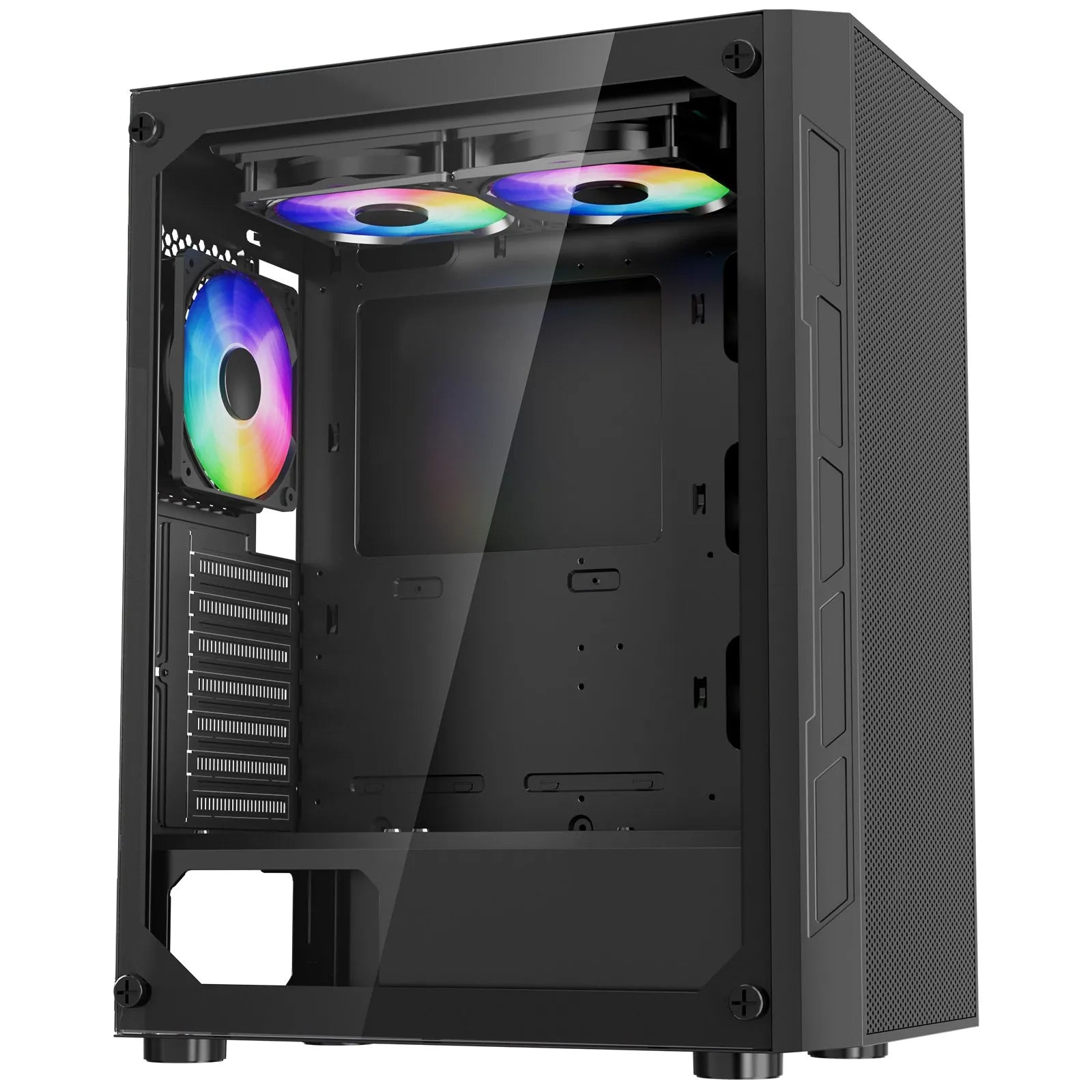 VEVOR Mid-Tower ATX PC Gaming Case Computer Case Box with 3 x 120 mm ARGB Fans