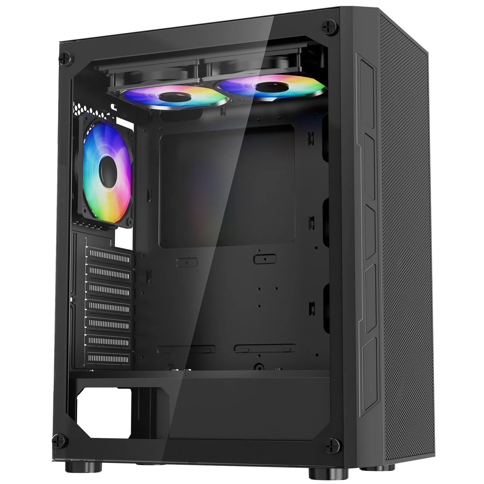 VEVOR Mid-Tower ATX PC Gaming Case Computer Case Box with 3 x 120 mm ARGB Fans