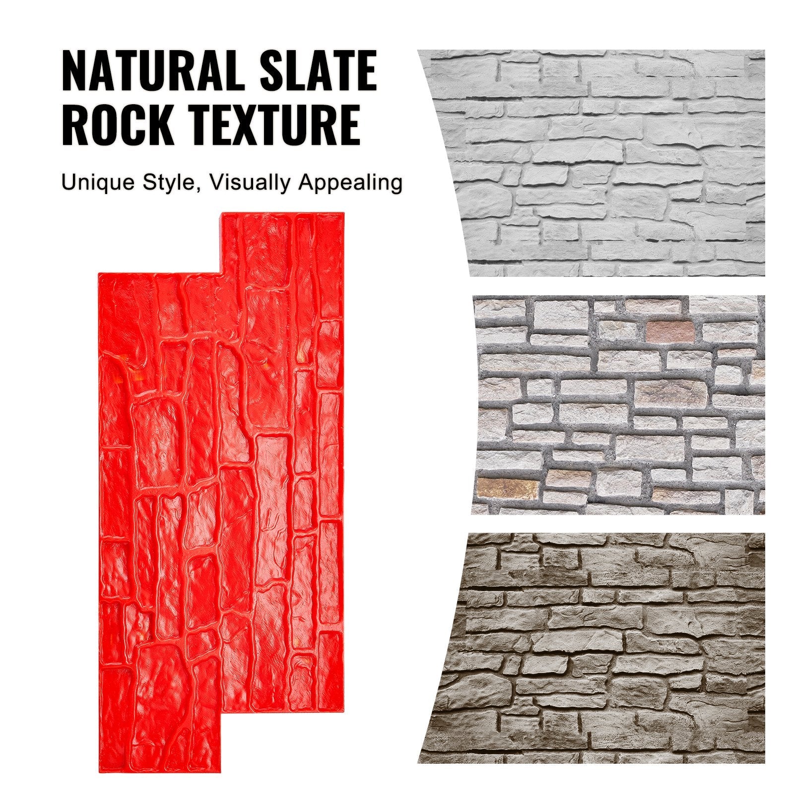 VEVOR Concrete Stamps Mat 28 x 12 in Texturing Skin Polyurethane Stamp Texture 