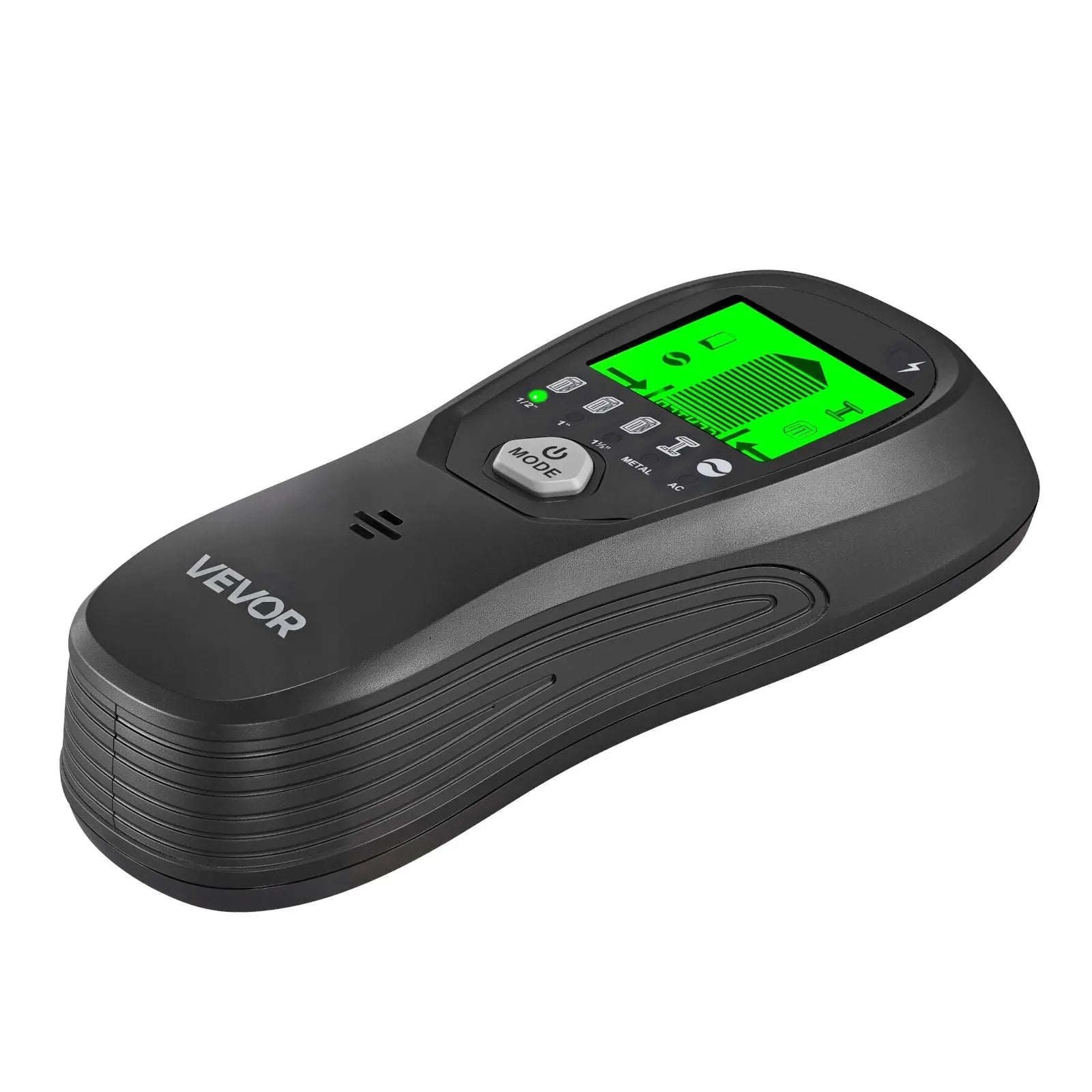 VEVOR Stud Finder Wall Scanner, 5 in 1, Electronic Wall Stud Detector with Smart Sensor, High-Definition LCD Display and Audio Alarm, for the Center and Edge of Metal, AC Wire, Joists, Pipes, Black 