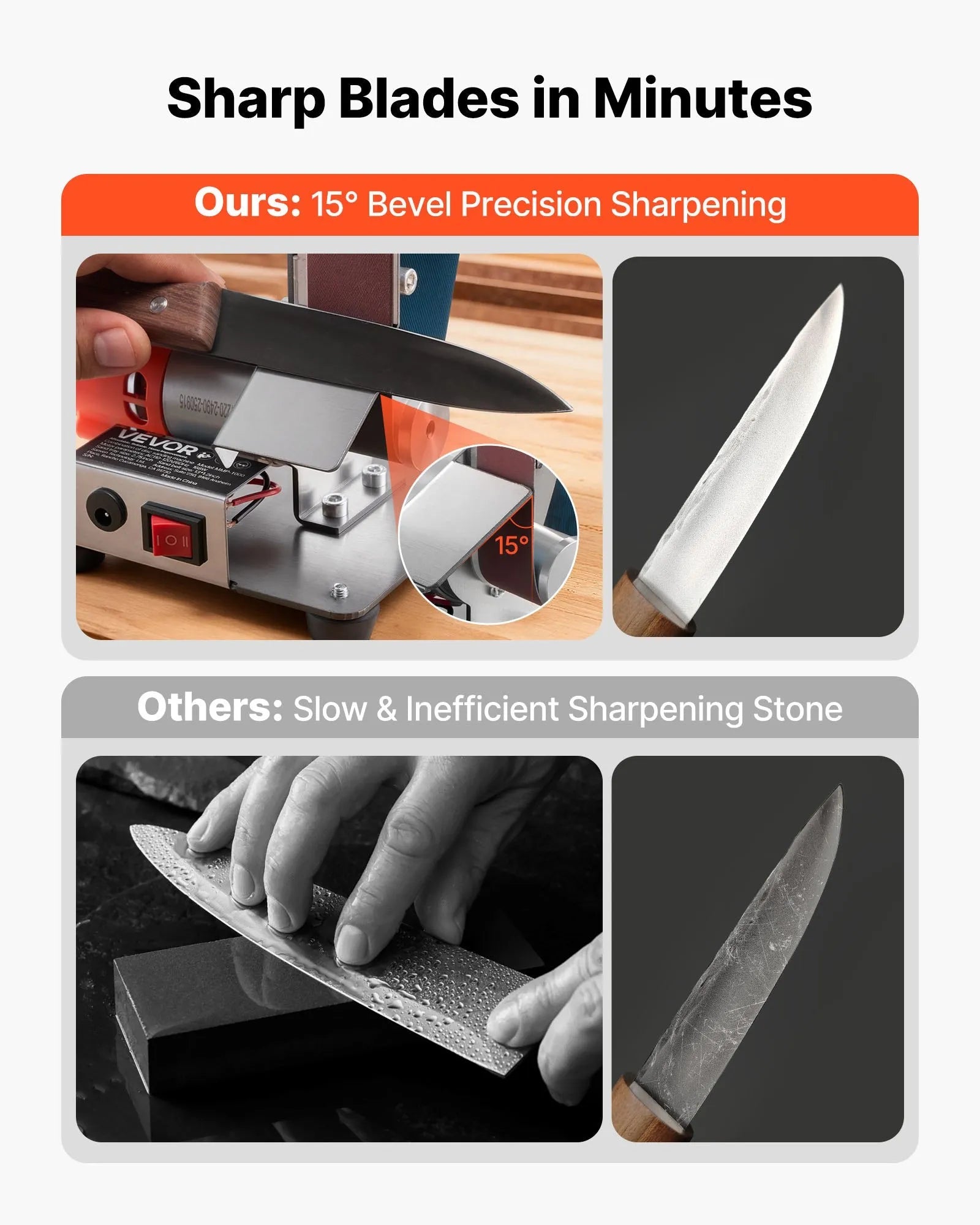 VEVOR 3-in-1 Mini Belt Sander, 13" x 1.2" Sanding Belt, 2.75" Grinding & Polishing Wheel Combo, 7-Speed Adjustable with Forward/Reverse Control for Woodworking, Jewelry Making, Knife Sharpening 