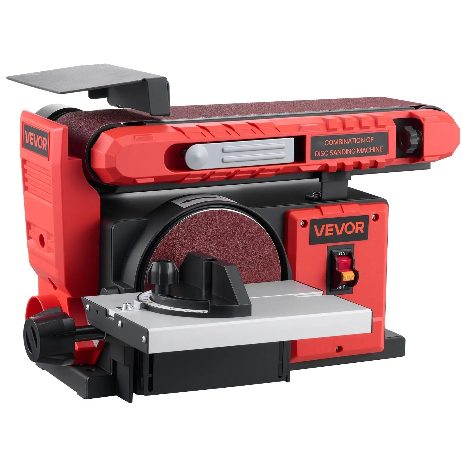 VEVOR 6" Disc Sander & 4" x 36" Belt Sander, 400W Professional Belt Disc Sanders Combo with 0 - 45° Adjustable Worktable & Dust Collection Port for Woodworking, Knife Sharpening, DIY Crafting 