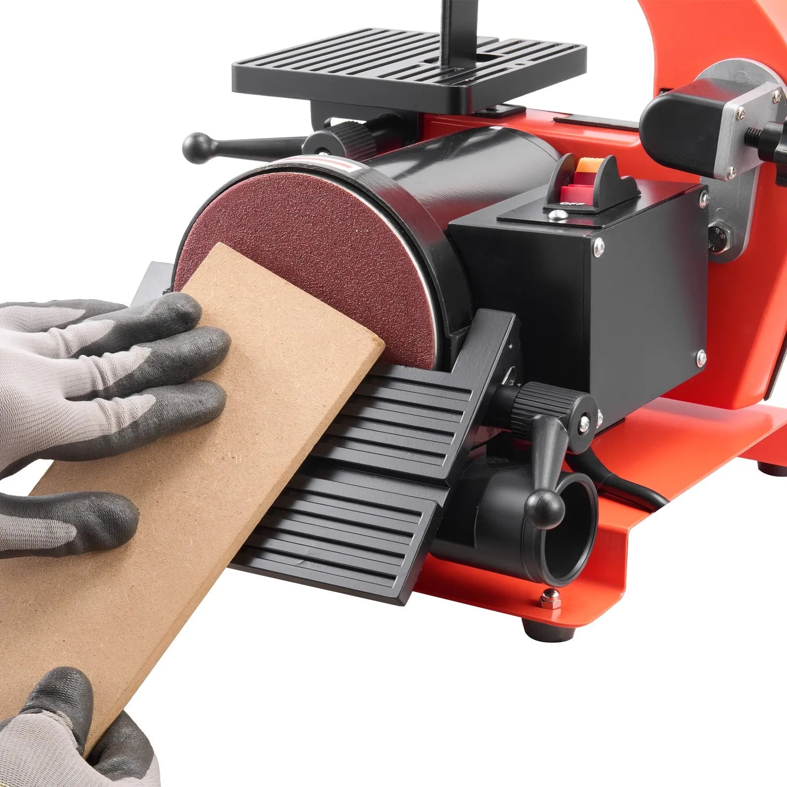 VEVOR 5" Disc Sander & 1" x 30" Belt Sander, 250W Benchtop Belt Disc Sanders Combo with 0 - 45° Adjustable Worktable & Dust Collection Ports for Woodworking, Furniture Refinishing, DIY Crafting 