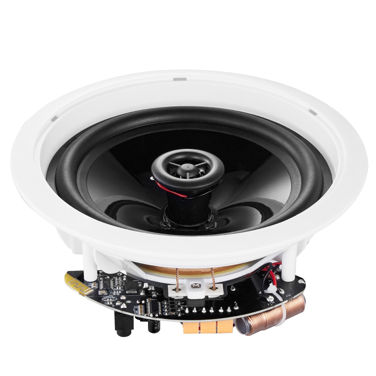 VEVOR 2 PCs 6.5'' Bluetooth in Ceiling Speakers, 150W, Flush Mount Ceiling & in-Wall Speaker System with 8?Impedance 89dB Sensitivity, for Home Kitchen Living Room Bedroom or Covered Outdoor Porches 