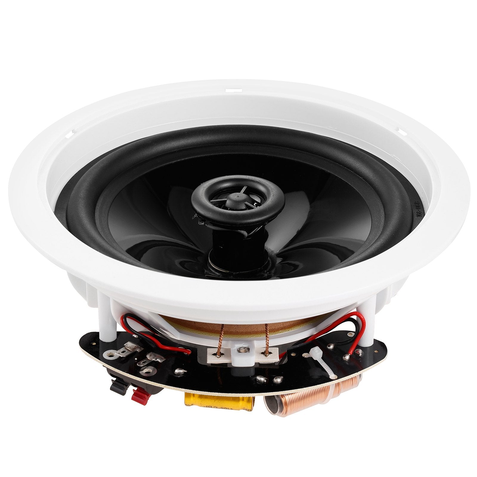 VEVOR 6.5 Inch in Ceiling Speakers, 150-Watts, Flush Mount Ceiling & in-Wall Speakers System with 8?Impedance 89dB Sensitivity, for Home Kitchen Living Room Bedroom or Covered Outdoor Porches, Single 