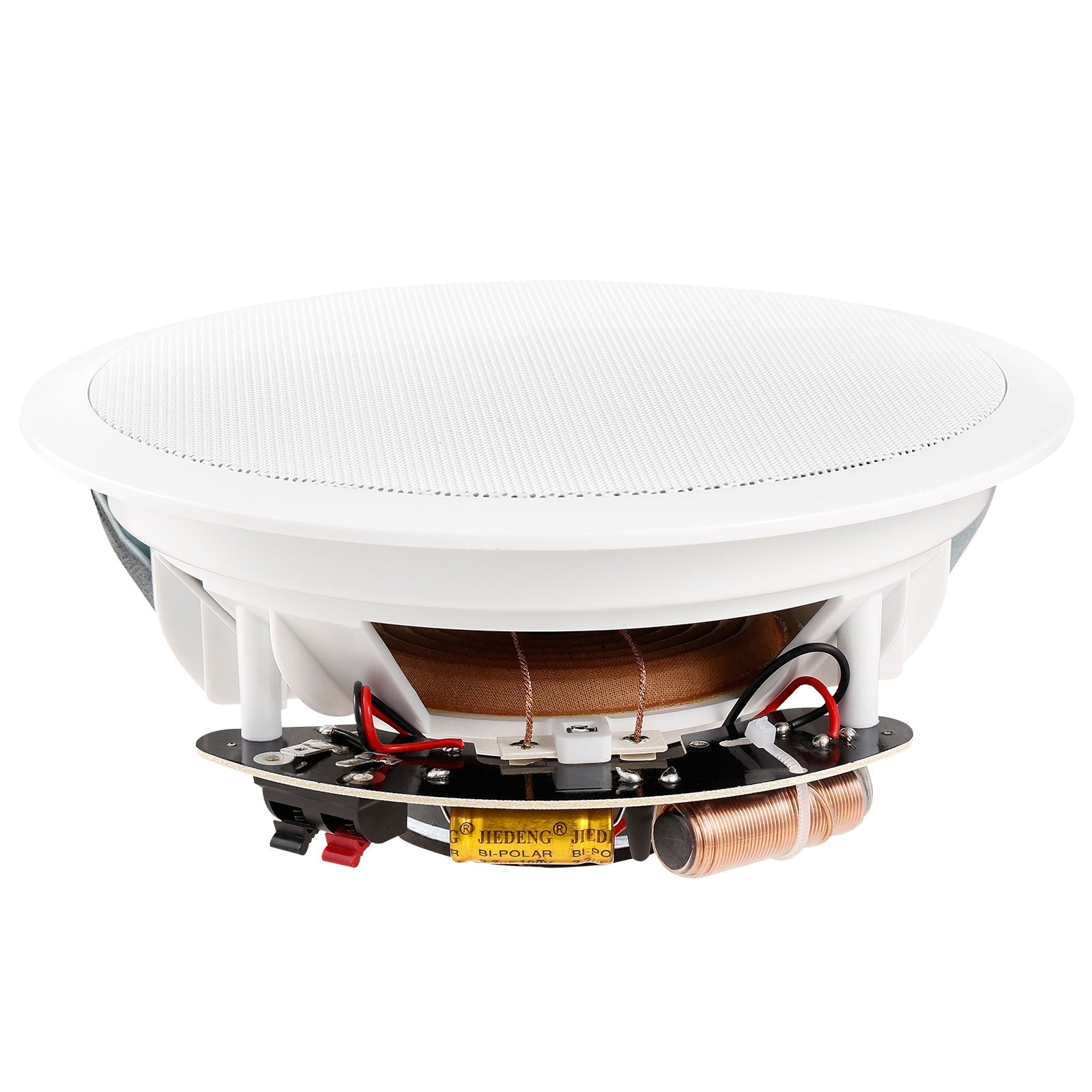 VEVOR 6.5 Inch in Ceiling Speakers, 150-Watts, Flush Mount Ceiling & in-Wall Speakers System with 8?Impedance 89dB Sensitivity, for Home Kitchen Living Room Bedroom or Covered Outdoor Porches, Single 